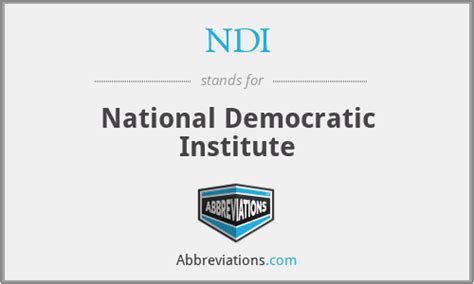 Ndi National Democratic Institute