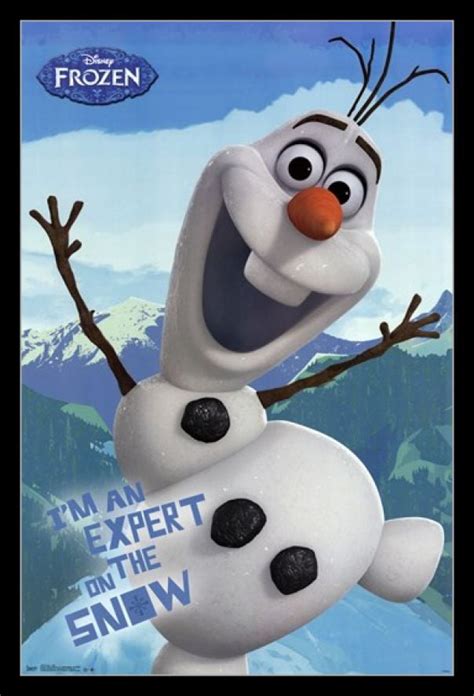 Frozen Olaf Laminated And Framed Poster Print 22 X 34