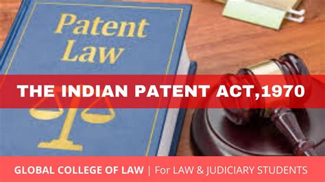 All About The Indian Patent Act1970 For Llb And Judiciary Students