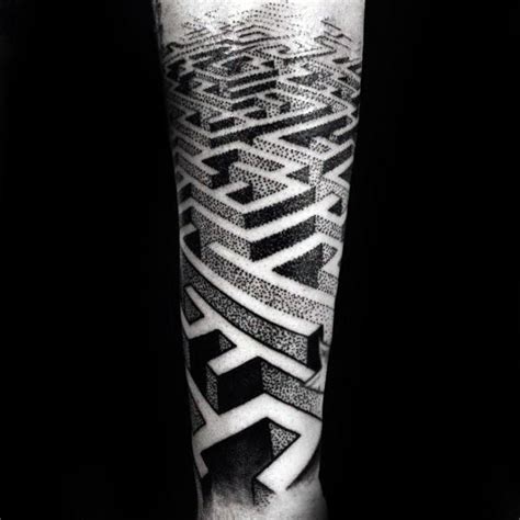 70 Maze Tattoo Designs For Men Geometric Puzzle Ink Ideas Labyrinth