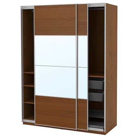 The outside of the wardrobe you can make attractive with one of the series' doors. PAX Corner wardrobe - white, Flisberget light beige 63 1/8 ...