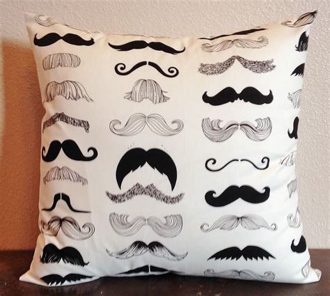 Mustache Pillow Cover Mustache Pillow Etsy Pillow Covers