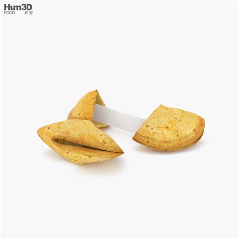 Fortune Cookie 3d Model Food On Hum3d