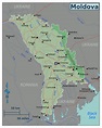 Большая карта регионов Молдовы | Молдова | Европа | Maps of the World ...