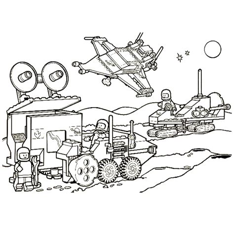 Gratis printbare kleurplaten met grote variëteit in thema's om uit te printen en in. Leuk voor kids - Lego space