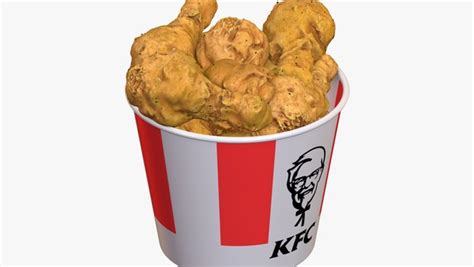 KFC Fried Chicken Bucket 8K 3D Model TurboSquid 1747161