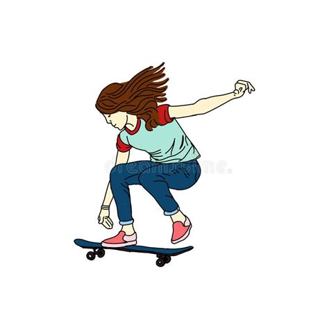 A Skater Style Skateboard Vector Illustration Stock Vector Illustration Of Practice Hipster