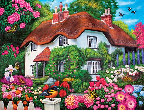 Flower Cottage Jigsaw Puzzle