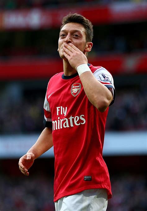 London England October 19 Mesut Oezil Of Arsenal Celebrates As He