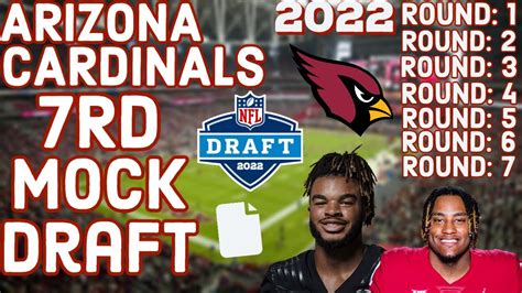 Arizona Cardinals 7 Round 2022 Mock Draft 32 Mocks In 32 Days Youtube