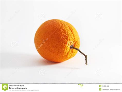 Still Life Photography Of Fresh Orange Isolated On White Background
