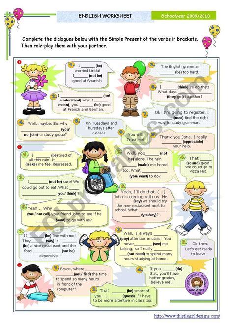 Dialogue Series Simple Present All Forms Esl Worksheet By Mena