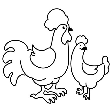 Mewarnai Gambar Keluarga Ayam Untuk Anak Anak Pilih Dan Warnai