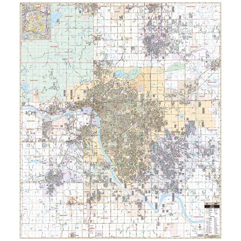 Tulsa Ok Wall Map Shop City And County Maps