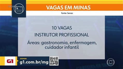 Confira vagas de emprego do Balcão do Bom Dia Minas Bom Dia Minas G1