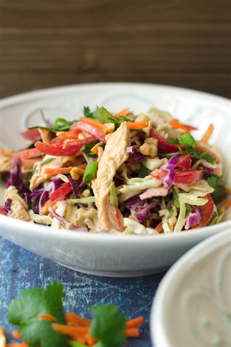 The dressing, based on sesame oil and soy sauce with a hint of garlic and ginger, is phenomenal. Easy Asian Chicken Slaw Salad - Cooking For My Soul