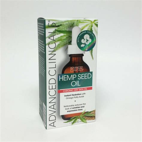 Advanced Clinicals Hemp Seed Oil Chronic Dry Skin Oil 175 Oz 52 Ml