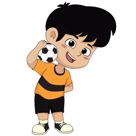 Cartoon Kid With Soccer Vectors 07 Welovesolo