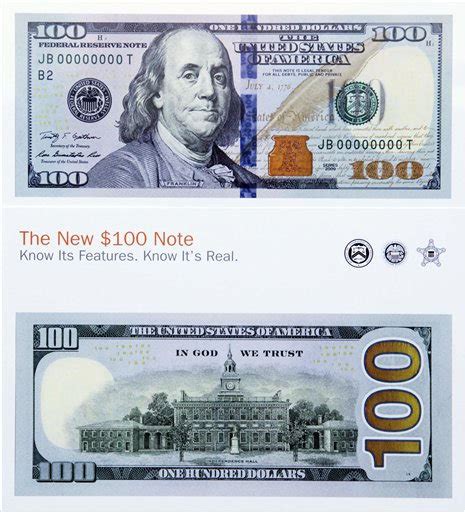 100 Dollar Bill Front And Back Actual Size