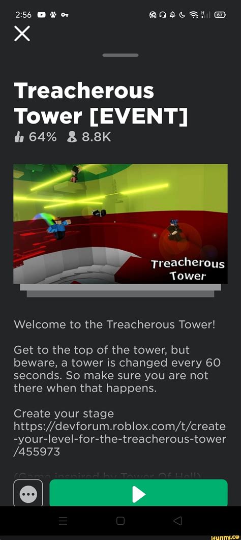 Treacherous Tower Event 64 And88k Treacherous Tower Welcome To The