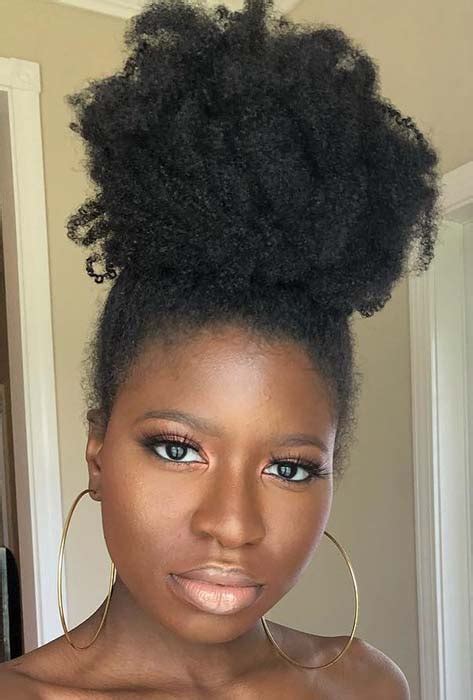 Hair buns have been great support for every woman. 45 Beautiful Natural Hairstyles You Can Wear Anywhere ...