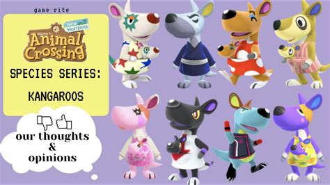 Animal Crossing New Horizons Species Series Kangaroos Youtube