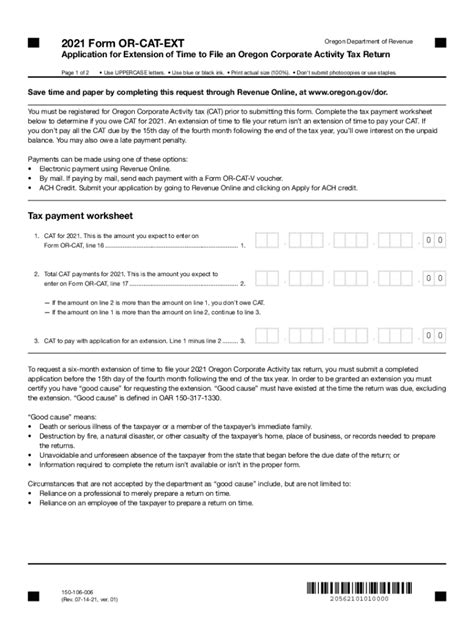 Fillable Online Form Or Cat Ext Fill And Sign Printable Template