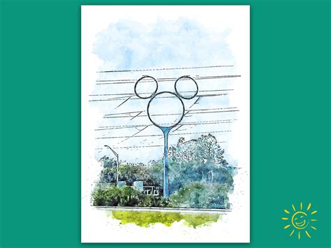 Mickey Mouse Power Pole Pylon Magic Kingdom Walt Disney Etsy