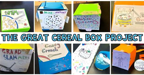 The Great Cereal Box Project With A Little Bit Of Math Teachers Are
