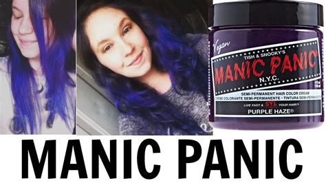 I Dyed My Hair Purple Manic Panic Ultra Violet Youtube