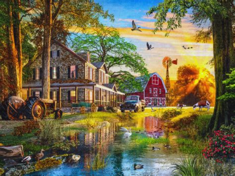 Sunset At The Farm House Diamond Painting Kit 2 4 Day Shipping