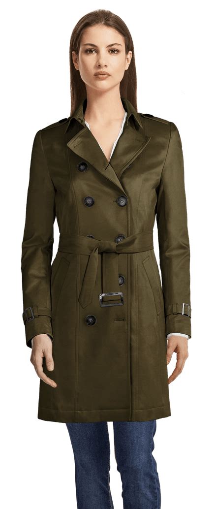 Green Double Breasted Trench Coat Sumissura