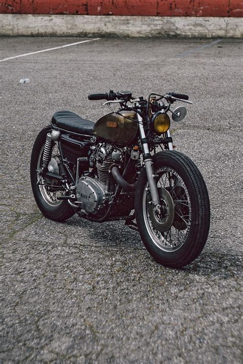 Yamaha Xs 650 Low Firestone Clad Brat Bike With A Glossy Brass