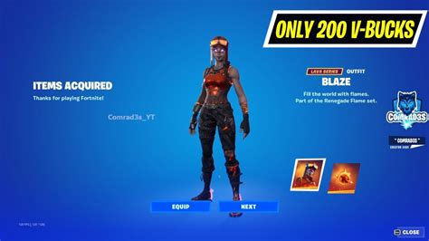 Blaze Renegade Raider Skin Is Only 200 V Bucks Now Youtube