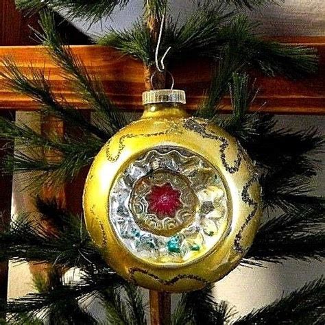 3 Vintage Gold Reflector Ball Blown Glass Christmas Ornament West Germany Ebay