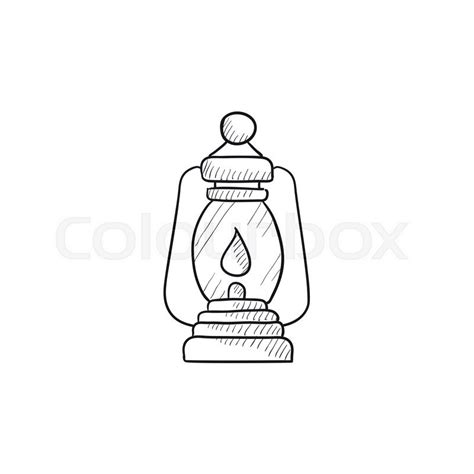 Camping Lantern Vector Sketch Icon Stock Vector Colourbox