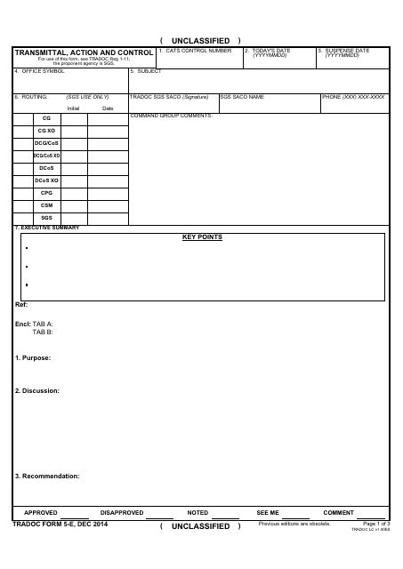 Tradoc Form 5 E Fill Out Sign Online And Download Fillable Pdf