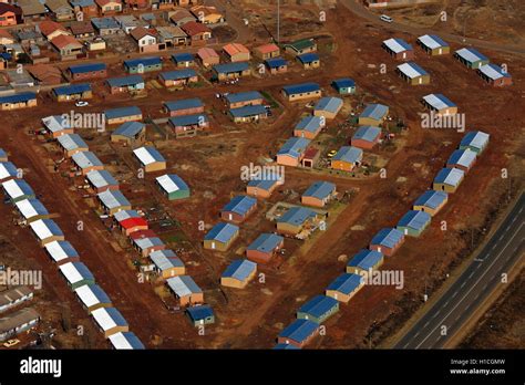 Aerial Photograph Of Low Cost Housing Development In Klipspruit Soweto Johannesburg Gauteng