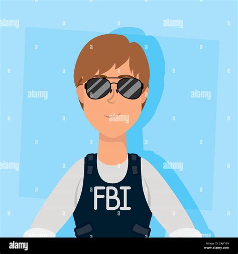 Young Woman Fbi Agent Character Stock Vector Image And Art Alamy
