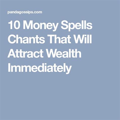 10 Money Spells Chants That Will Attract Wealth Immediately Money