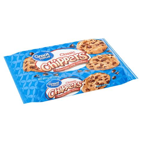 Great Value Classic Chippers Chocolate Chip Cookies 13 Oz Walmart