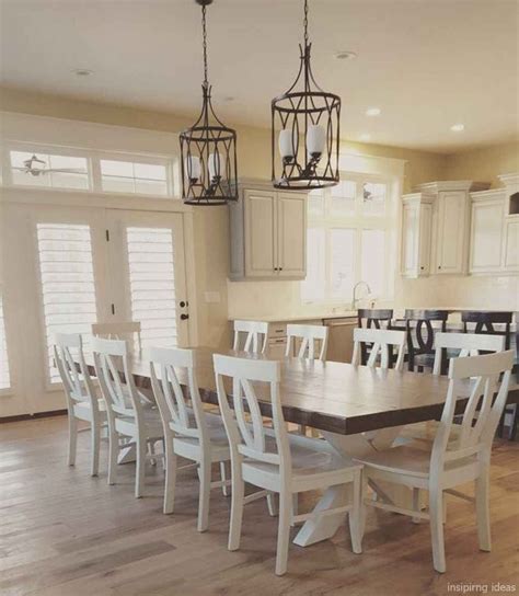 I have bounced around getting a new table since we in the meantime, i was without a dining table and had this idea that i needed to go and buy one hi kathleen! Awesome farmhouse kitchen table design ideas 25 | Dining room chairs modern, Farmhouse dining ...