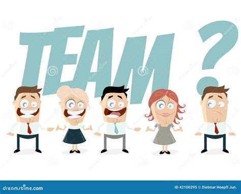 Cartoon Of Team Of Businessmen During Brainstorming Thinking About
