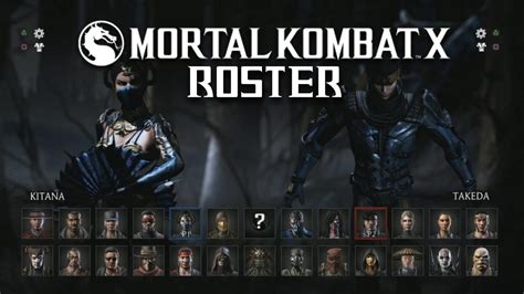 mortal kombat x full character select screen roster trailer youtube