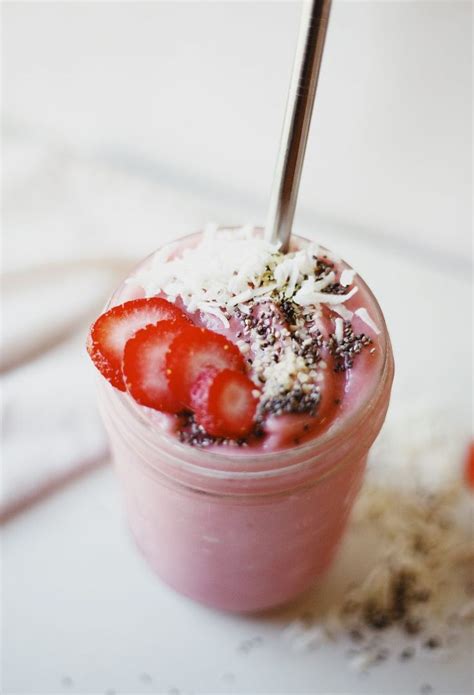 Strawberry Coconut Shake The Local Sprout Recipe Coconut Shake Recipe Meal Replacement