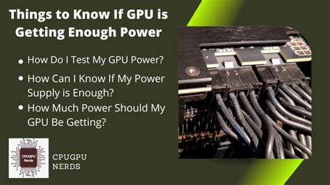 Things To Know If Gpu Is Getting Enough Power