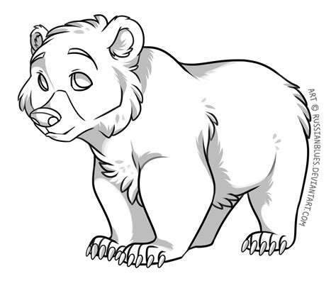 Chibi Bear Lines Free To Use By Russianblues On Deviantart