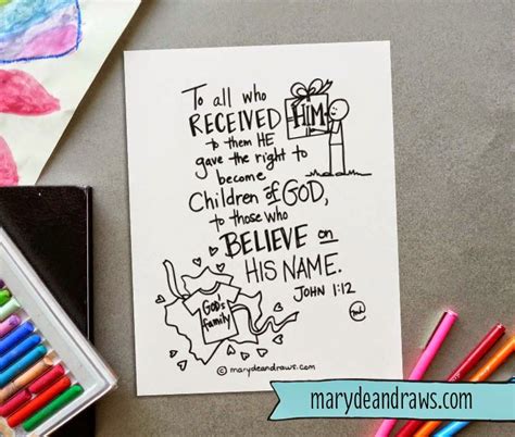 Psalm 34:8 is another fun and beautiful faith. Printable Scripture Coloring Page: John 1:12 | Bible verse ...