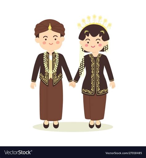 Gambar Pengantin Kartun Vector Png  Hd