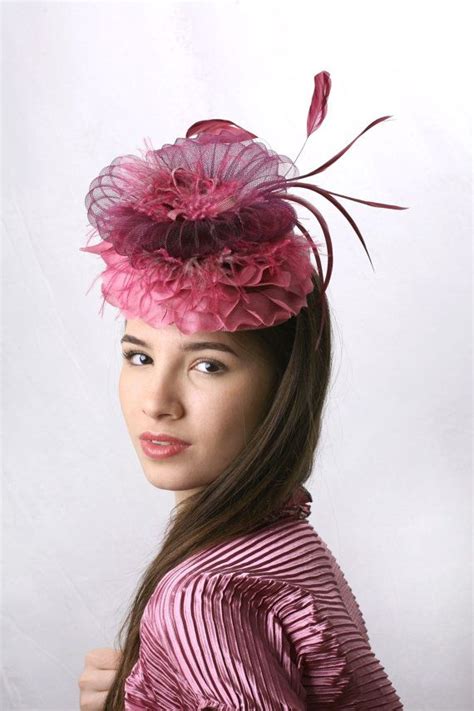 Melbourne Cup Hat Derby Fascinator Hat Ash Rose Hat Royal Ascot